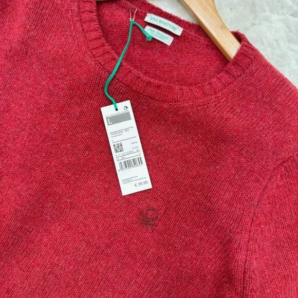 BENETTON Sweater NWT from Germany, Pure Shetland Sheep Wool - Picture 3 of 14